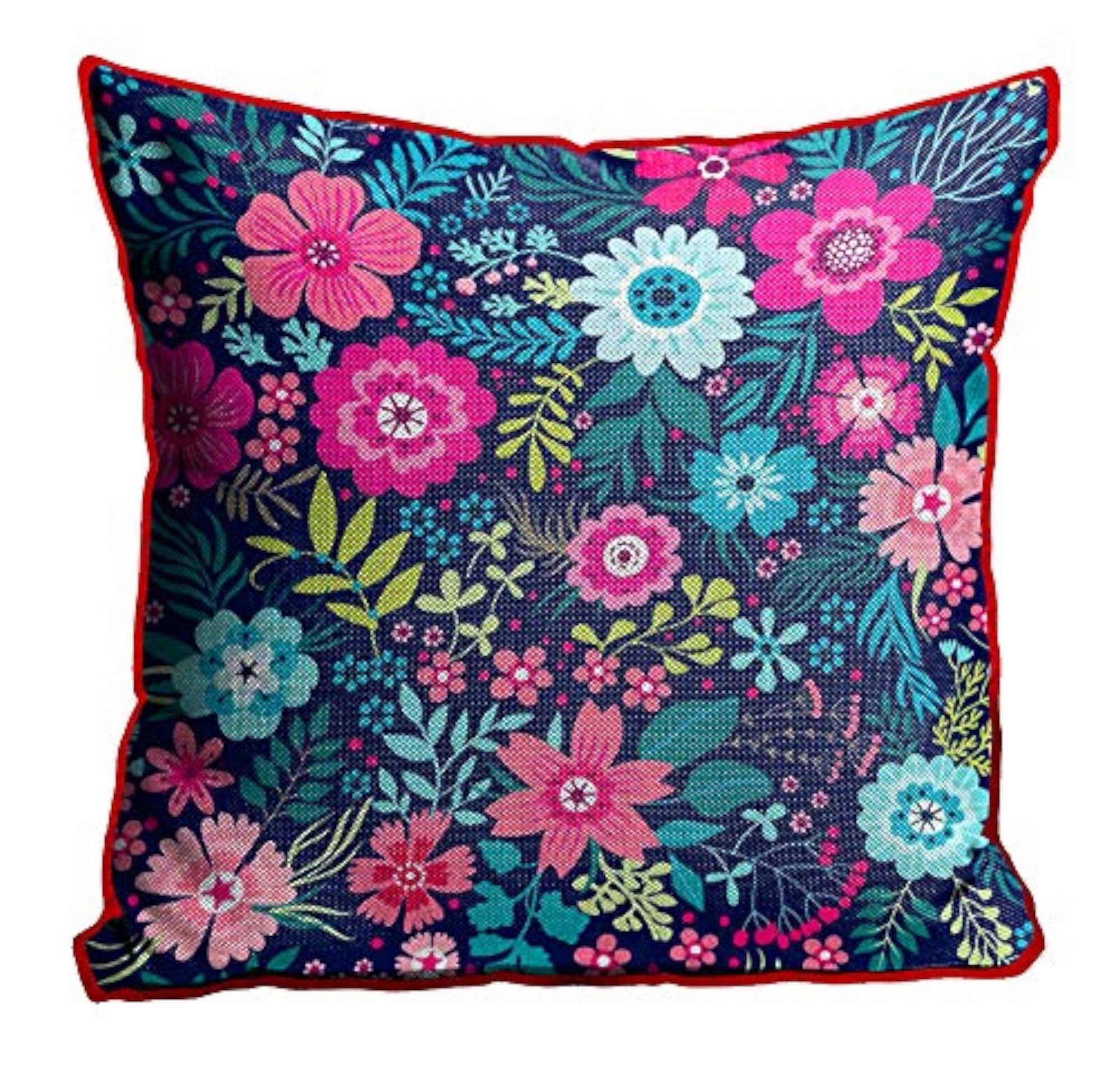 Jute Fabric Printed Throw Pillow Covers for Living Room